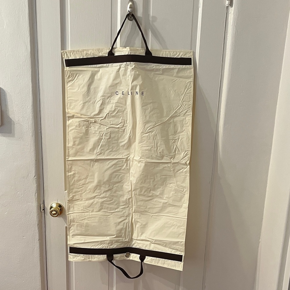 Celine Beige and Brown Garment Bag